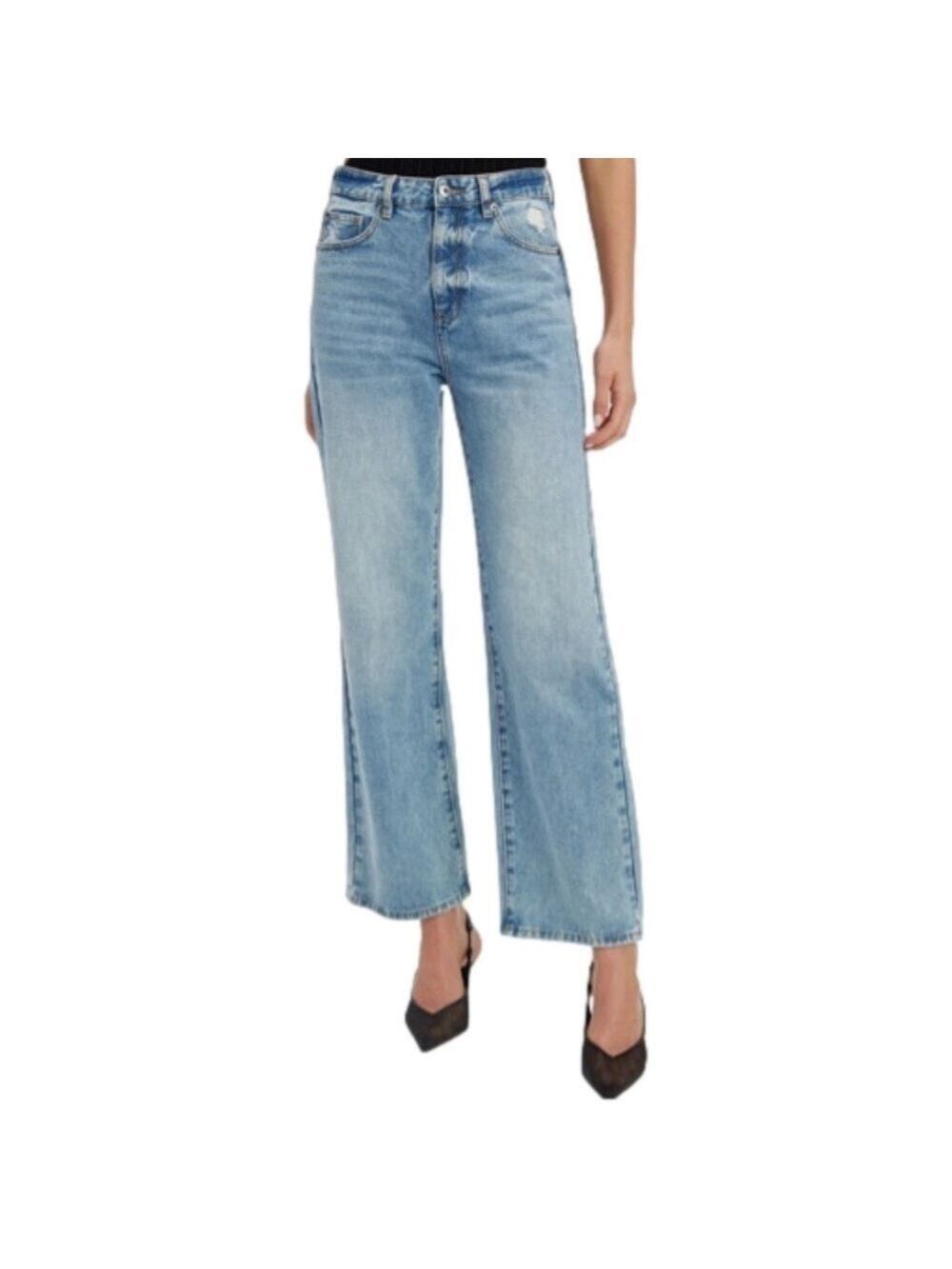 Bardot Australia PIA Straight jean 100% cotton premium denim vintage wash US 24